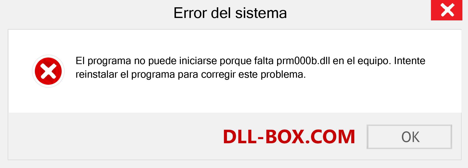 ¿Falta el archivo prm000b.dll ?. Descargar para Windows 7, 8, 10 - Corregir prm000b dll Missing Error en Windows, fotos, imágenes